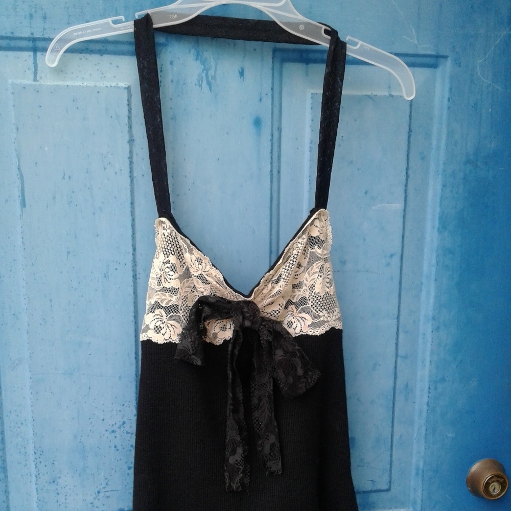 Boho Sweater Halter Top - Picture 3 of 4